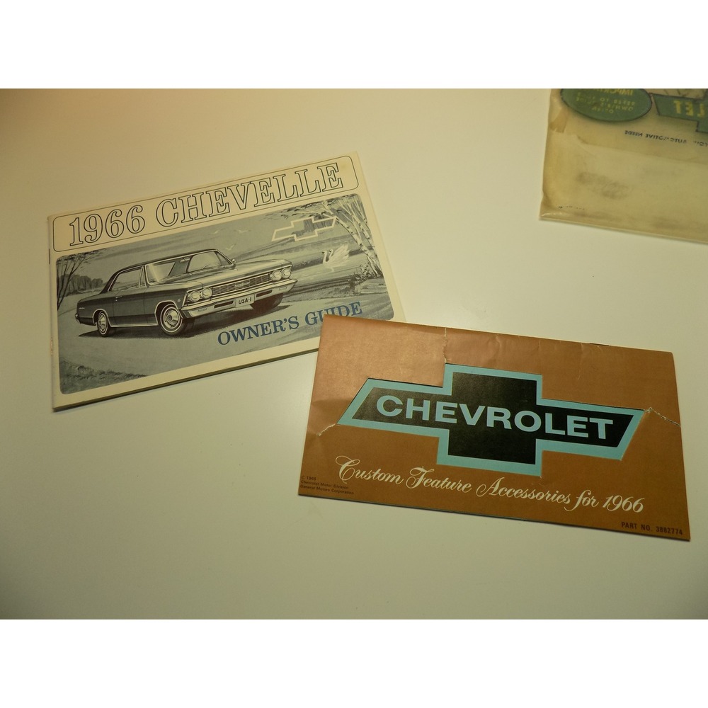 1966 Chevrolet Chevelle Owners Guide & Custom Feature Accessories Manual Set